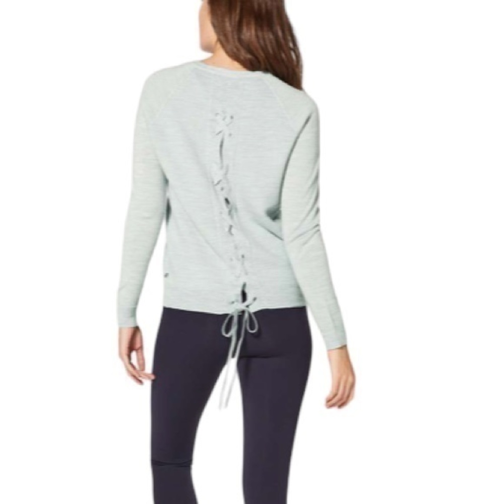 Lululemon size 4 merino wool TIED TO YOU SWEATER GRAY